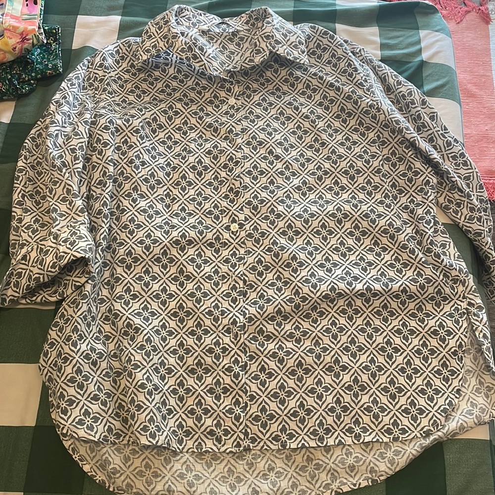 Zara Woven Button Down